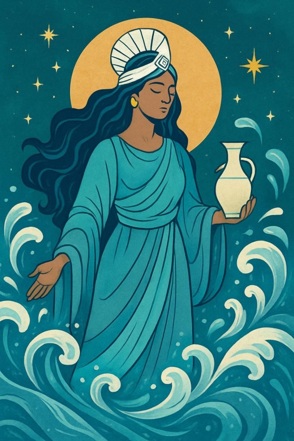 아나히타, 이란 물의 여신 일러스트